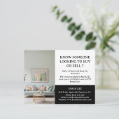 Reale Anwesen-Verweisungsbelohnung Postkarte (Stehend Vorderseite)