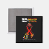 REALE FRAUEN KÄMPFEN MAGNET (Vorderseite/Rückseite)