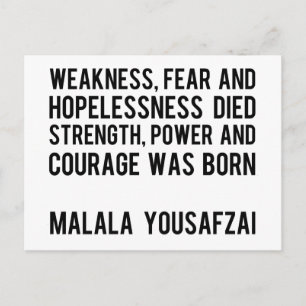 REALE HEROES - Malala Yousafzai Postkarte