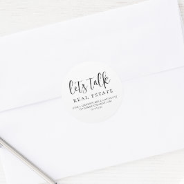 Reale Kontaktinformationen für Anwesen Runder Aufkleber