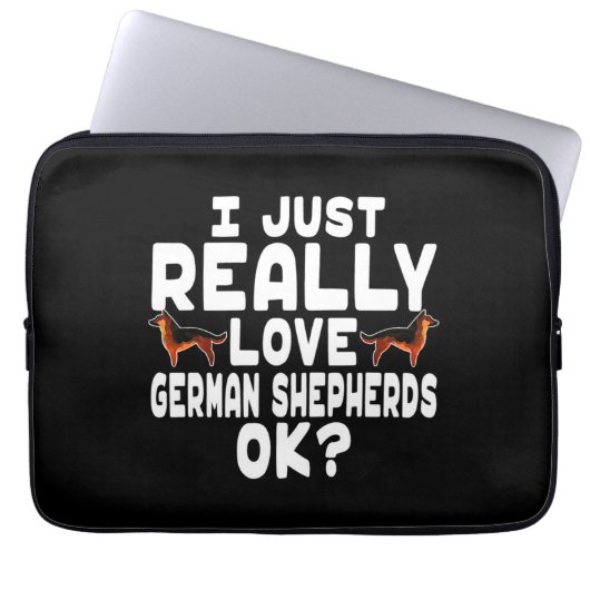 Reale Liebe German Shepherd Laptopschutzhülle (Vorderseite)