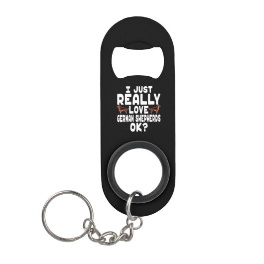 Reale Liebe German Shepherd Mini Flaschenöffner (Vorderseite)