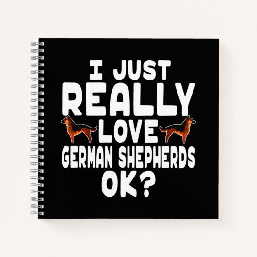 Reale Liebe German Shepherd Notizblock (Vorderseite)
