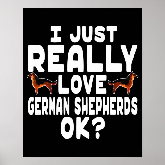 Reale Liebe German Shepherd Poster (Vorne)