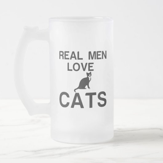 REALE LIEBE VON MÄNNERN MATTGLAS BIERGLAS (Links)