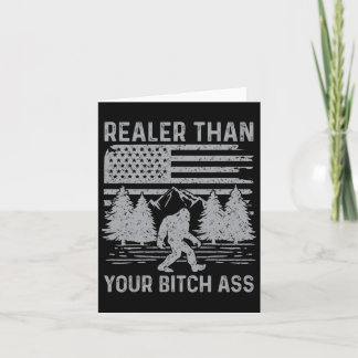 Realer als Ihr Shirt Funny Bigfoot Wanderlager 1 Karte
