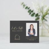 Reales Anwesen Foto Kontakt Marketing Postkarte (Stehend Vorderseite)