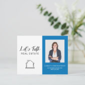 Reales Anwesen-Foto-Logo Postkarte (Stehend Vorderseite)