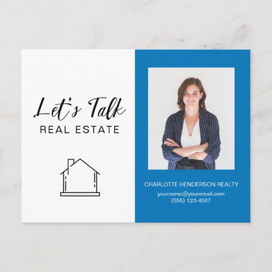 Reales Anwesen-Foto-Logo Postkarte (Vorderseite)