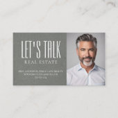 Reales Anwesen Grey Kraft Paper Visitenkarte (Vorderseite)