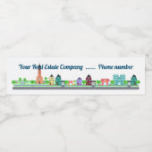 Reales Anwesen Kommerzielle Zuhause Realtor Wasserflaschenetikett (Einzelnes Label)