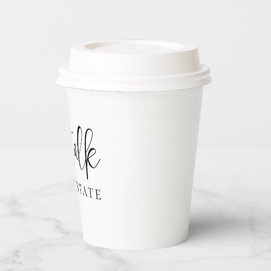 Reales Anwesen Pappbecher (Links)