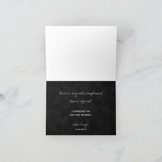 Reales Anwesen-Referendum Dankeschön Hauskarte Dankeskarte (Innenseite)