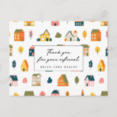 Reales Anwesen Referendum Vielen Dank Häuser Postkarte (Vorderseite)