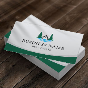 Reales Anwesen Schlicht Forest Lake House Logo Rea Visitenkarte
