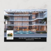 Reales Anwesen-Werbespot-Marketing Postkarte (Rückseite)