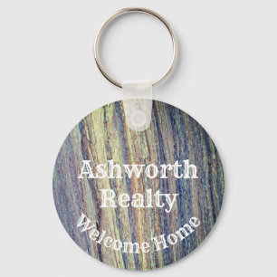 Reales Anwesen Willkommen Zuhause Realtor Werbung Schlüsselanhänger