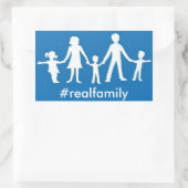 #realfamily Sticker, Traditionelle Ehewerte Rechteckiger Aufkleber (Tasche)