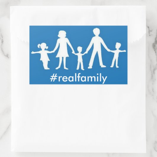 #realfamily Sticker, Traditionelle Ehewerte Rechteckiger Aufkleber (Tasche)