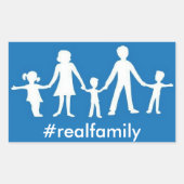 #realfamily Sticker, Traditionelle Ehewerte Rechteckiger Aufkleber (Vorderseite)