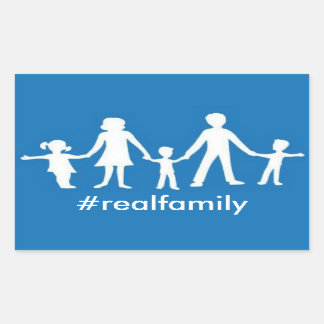 #realfamily Sticker, Traditionelle Ehewerte Rechteckiger Aufkleber