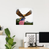 REALGESCHÄFTSGLEICH MIT AMERIKANISCHER FLAGGE POSTER (Heimbüro)