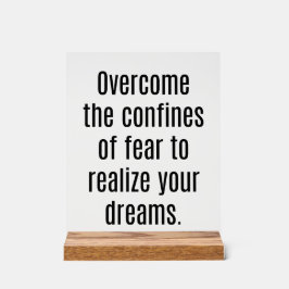 Realisieren Sie Ihre Träume Akryllische Signatur Acrylschild