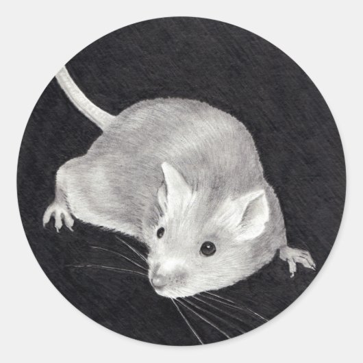 REALISMUS ZEICHNEND MAUS: STICKER (Vorderseite)