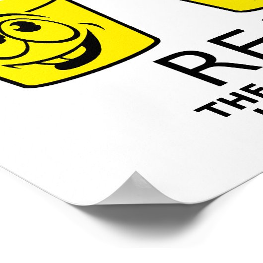 Realist Cup Funny Poster (Ecke)