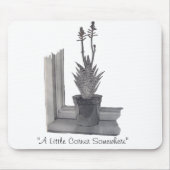 Realist noch Leben zeichnend Aloe Vera Pot Pflanze Mousepad (Vorne)