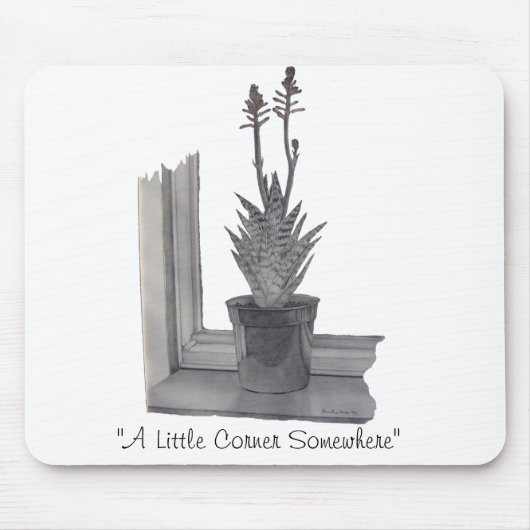 Realist noch Leben zeichnend Aloe Vera Pot Pflanze Mousepad (Vorne)