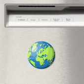 Realistic 3D Globe Design Earth Planet Art Magnet (In Situ (Geschirrspüler))
