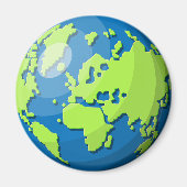 Realistic 3D Globe Design Earth Planet Art Magnet (Vorne)