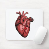 Realistic Anatomical Heart Image Mousepad (Mit Mouse)