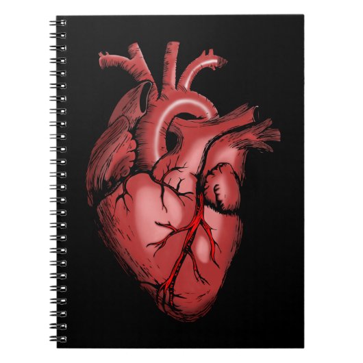 Realistic Anatomical Heart Image Notebook Notizblock (Vorderseite)