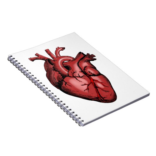 Realistic Anatomical Heart Image Notizblock (Rechte Seite)