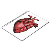 Realistic Anatomical Heart Image Notizblock (Linke Seite)