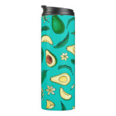 Realistic avocado. Seamless pattern. Summer exotic Thermosbecher (Nach rechts gedreht)