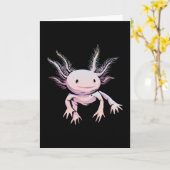 Realistic Axolotl Animal Karte (Gelbe Blume)