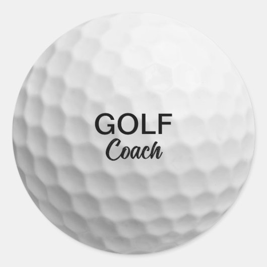 Realistic Ball | Golf Coach Runder Aufkleber (Vorderseite)