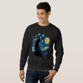 Realistic Black Cat Kitten in the space Kitten or  Sweatshirt (Vorne ganz)