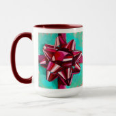 Realistic Bow Painting - Holiday Decor Tasse (Links)