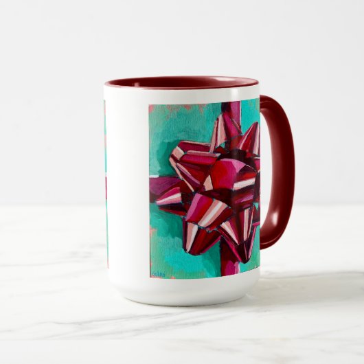 Realistic Bow Painting - Holiday Decor Tasse (VorderseiteRechts)