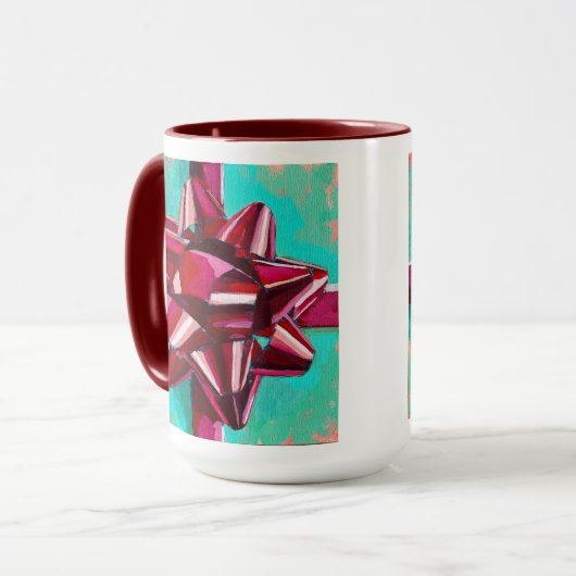 Realistic Bow Painting - Holiday Decor Tasse (Vorderseite Links)