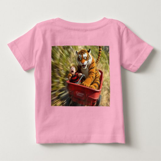Realistic Calvin and Hobbes Baby Tee (Rückseite)