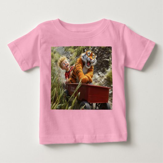 Realistic Calvin and Hobbes Baby Tee (Vorderseite)