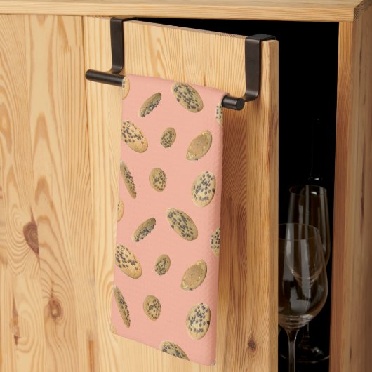 Realistic Chocolate Chip Cookie Kitchen Towel Geschirrtuch (Drittel gefaltet)