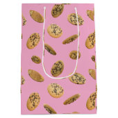 Realistic Cookie Pattern Gift Bag Mittlere Geschenktüte (Rückseite)