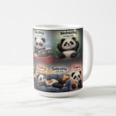 Realistic Cute Panda Emotions for Every Day of the Kaffeetasse (VorderseiteRechts)