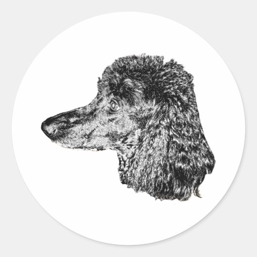 Realistic Dog Sticker – Detailed Head Portrait (Vorderseite)